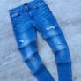 mens slim fit ripped denim jeans Image 2