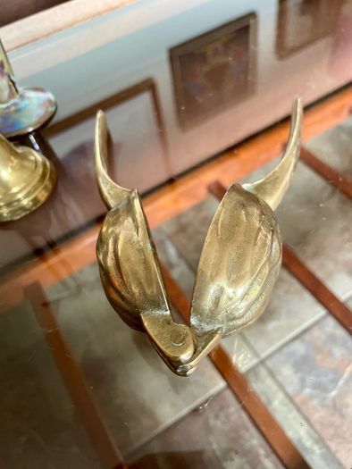 Vintage Solid Brass Walnut Nutcracker Mid Century Brass Kitchen Decor