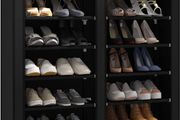 7-Tier Shoe Rack with Dustproof Cover, Shoe Storage Organiser,Closet Shoe Cabinet Shelf Hold up to 28 Pairs of Shoes for Doorway, Corridor, Balcony, Living Room,Black MULTIPLE COLOURS AVAILABLE (FREE POSTAGE)