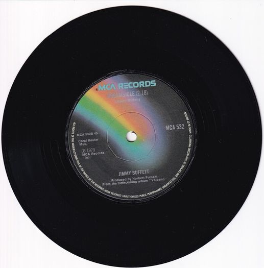 Jimmy Buffet Fins Uk Pressing Picture Sleeve Single 1979