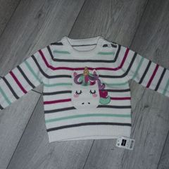 Brand New Dunnes Stores Unicorn Jumper - Size - 6-9 Months - RRP - 8.00