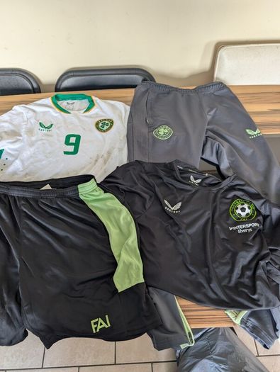 Ireland team issued soccer gear
