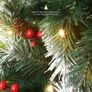 _6FT Claudia Pre Lit Christmas Tree with 300LED Lights with Timer, 8 Light Modes, Decorative Pinecones and Berries Image 3