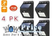 37555-4 4pcs 20 LED Solar Power Garden Lamp