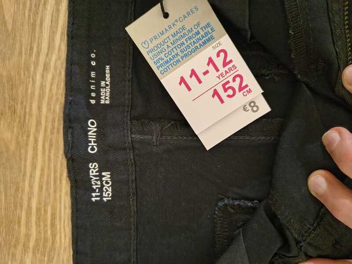 Cotton chino trousers (navy) Size 11-12