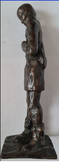 Benedict Joseph Labre Sculpture - Patinated Bronze (Signed)