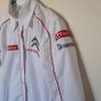 Citroen racing embroidered shirt size small ptp 19" white in like new condition Image 4