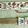 Vintage Brass Enamel Dagger, Enamel Letter Opener, Paper Knife with Case, Home, and Office Decor, Unique Coloured Letter Opener. Image 2