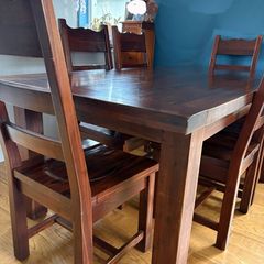 Dining Table & 6 Chairs, solid wood