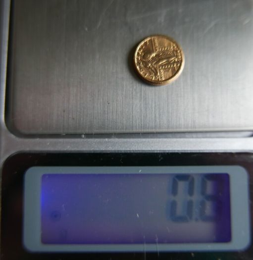US  Miniature 24K Gold Plated Token