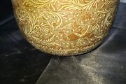 Antique Brass Planter Pot with Detailed Floral Engravings, Postage Available