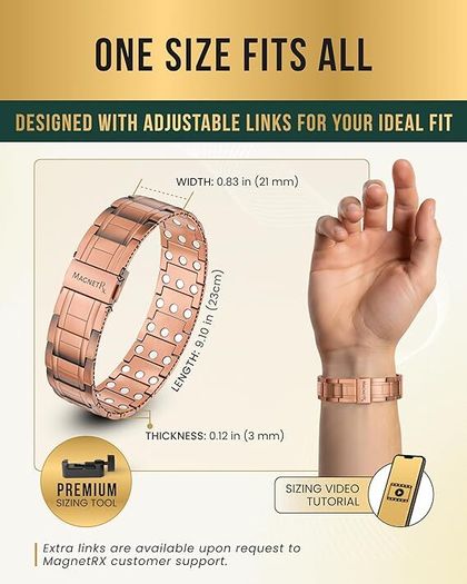 Copper bracelet with magnets - New In Box