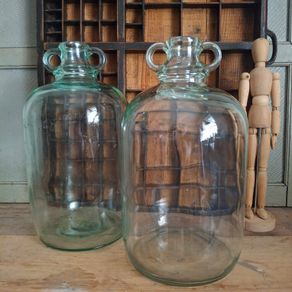 Pair of Imperial Gallon Demijohns