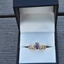 9ct Yellow Gold Amethyst Claddagh Ring Image 2