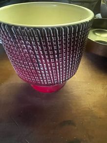 Poole pottery Heavy Carved