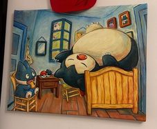 Pokemon Canvas snorlax numbered and coa