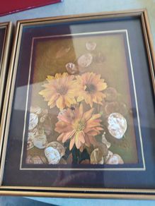 Vintage Still life Framed Art Floral Print.