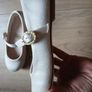 Ivory Satin Girls shoes Image 3