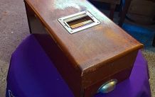 Vintage 1930's wooden shop cash register