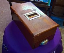 Vintage 1930's wooden shop cash register
