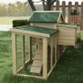 Large Chicken Coop with Run Backyard Hen House Poultry Coops Cages with Nesting Box Wooden 204 x 85 x 93cm Image 5