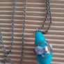Vintage Murano Glass Pendant - Silver Chain Image 2