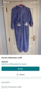 halloween costume Kuromi 10-11 years