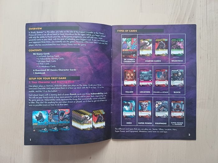DC Rivals Batman vs Joker Deck Building 2 Player Strategy Card Game 2014