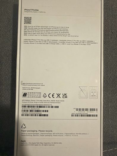 iPhone 17 pro max 256GB