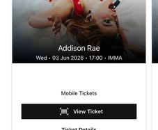 Addison Rae tickets x2
