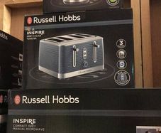 Grey Kettle Toaster and Microwave Set