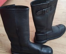 Clarks Originals Black Pebbled Leather Tall Knee High Boots  UK 6 / EU 39