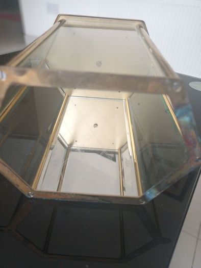 Vintage 70's Kundo Kieninger & Obergfell Brass/Glass Clock.