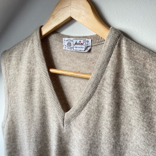 Vintage Point Made in Italy 100% Lambswool Sweater Vest