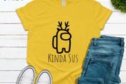Kinda Sus Shirt, Among Us Shirt, Custom Among Us Shirt, Custom Kinda Sus Shirt
