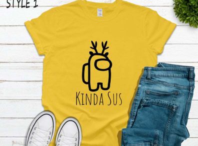 Kinda Sus Shirt, Among Us Shirt, Custom Among Us Shirt, Custom Kinda Sus Shirt