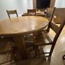5ft Round Solid Oak Dining Table & 6 Chairs Image 4