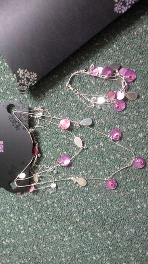 matching necklace and bracelet set