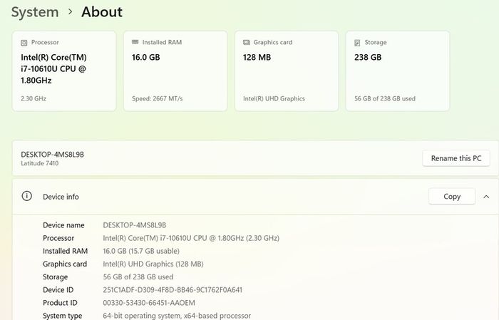 Dell Latitude 7410 | i7 | 16GB | 256GB | 14" FHD | Win11