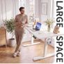Electric Standing Desk, 120 x 60 cm, White Height Adjustable Desk, 2 Hooks, 4 Memory Heights, 72-118cm, Splice Board, Ergonomic Sit Stand Computer Desk for Home Office Image 4