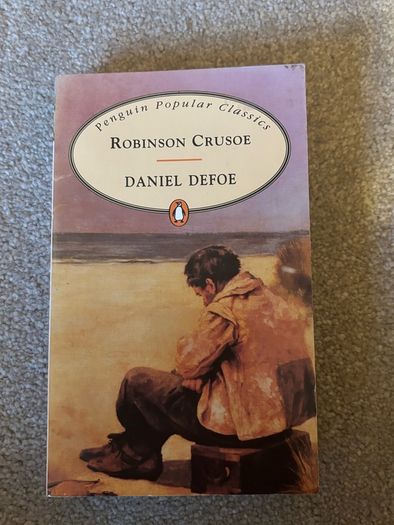 vintage paperback copy of Robinson Crusoe by Daniel Defoe