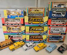 USSR Model Cars Lada Volga Moskvitch Novoexport 1:43 Made in USSR Russia Ambulance Taxi AGAT Tantal Radon