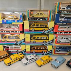 USSR Model Cars Lada Volga Moskvitch Novoexport 1:43 Made in USSR Russia Ambulance Taxi AGAT Tantal Radon