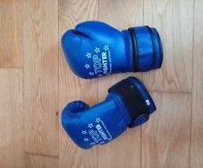 6oz blue boxing gloves