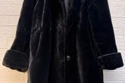 Basler vintage faux fur coat black luxury chic