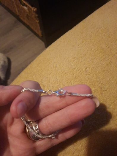 silver bracelet with cross