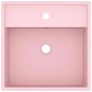 Luxury Basin Overflow Square Matt Pink 41x41 cm Ceramic Image 2
