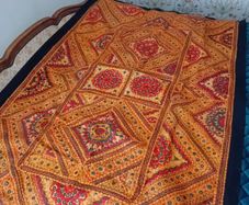 Mid Century Indian mirrored Geometric Design Wall hanging Tapestry