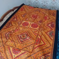 Mid Century Indian mirrored Geometric Design Wall hanging Tapestry