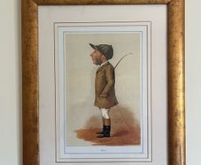 Set of 4 vintage-style sporting/gentleman prints in matching frames